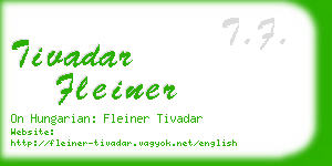 tivadar fleiner business card